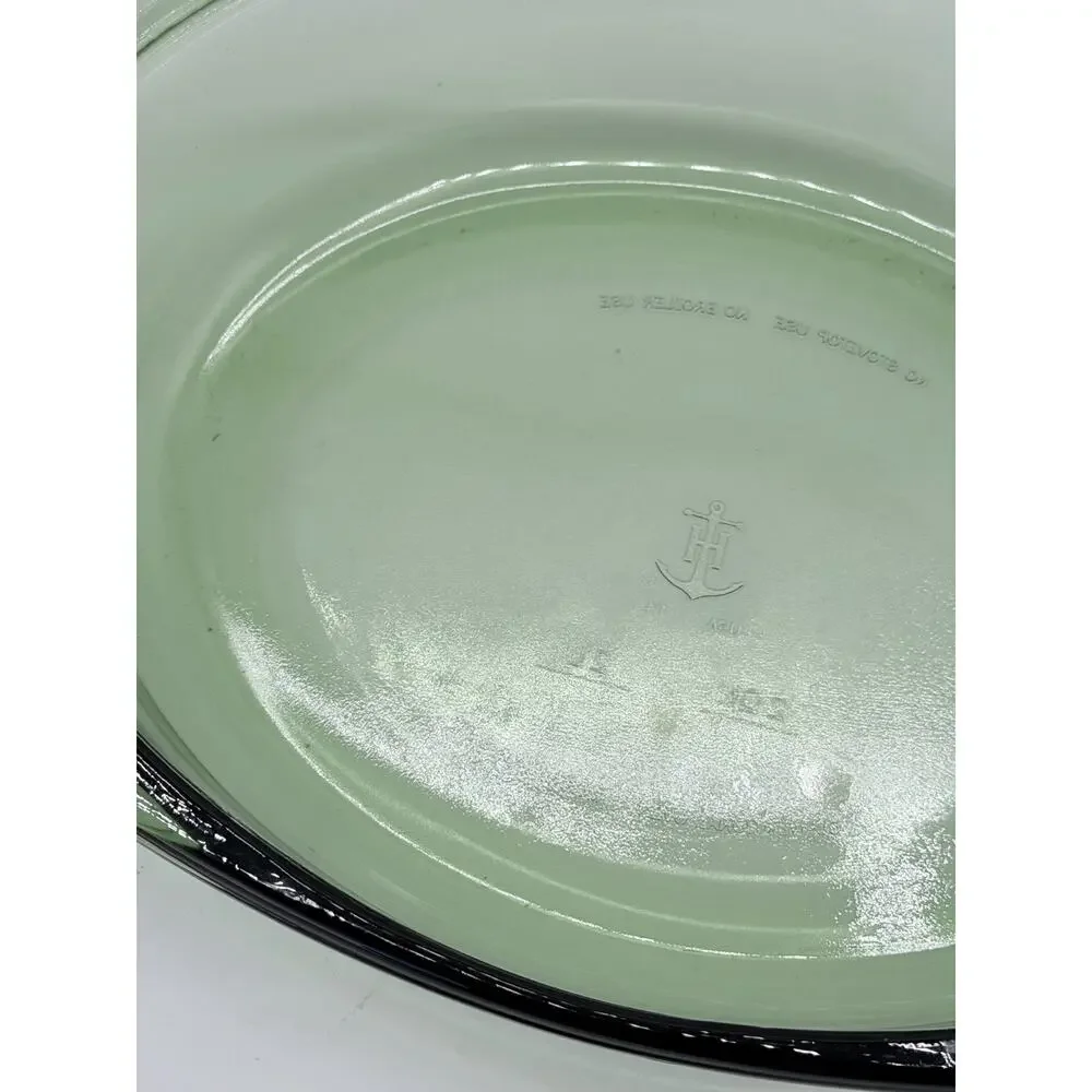 Anchor Hocking Emerald Green 2 Qt Oval Glass Baking Casserole Dish 10.5”